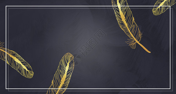 黄色羽毛黑金羽毛背景设计图片