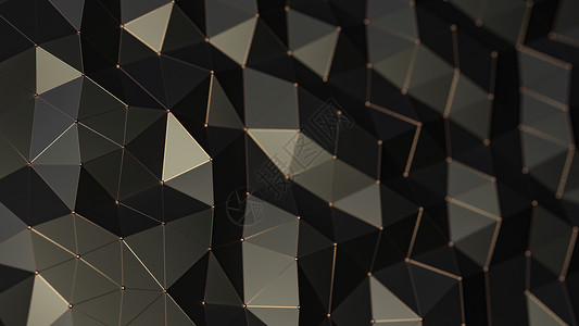 金属三角形创意黑金背景设计图片