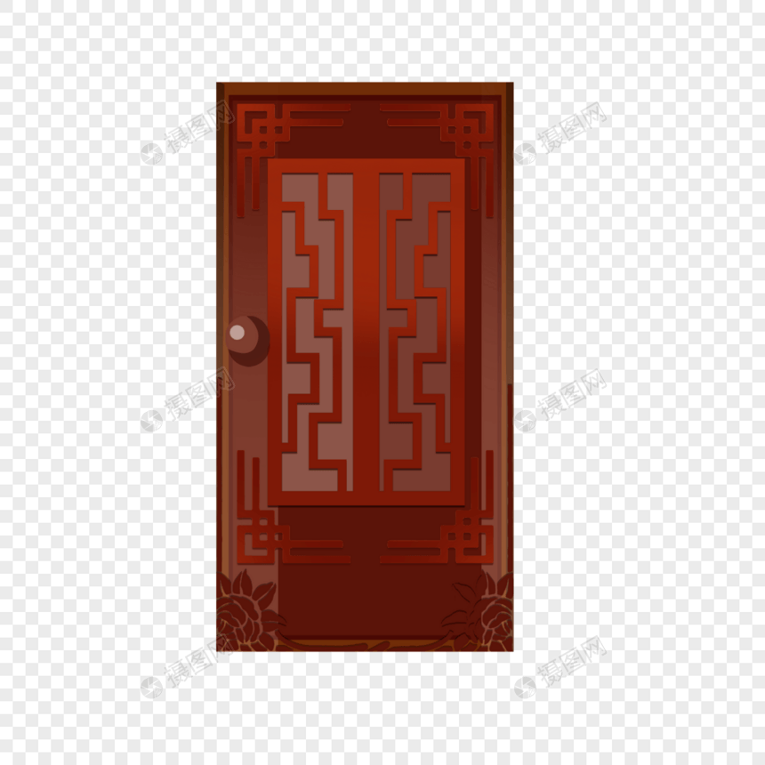 红木门窗图片