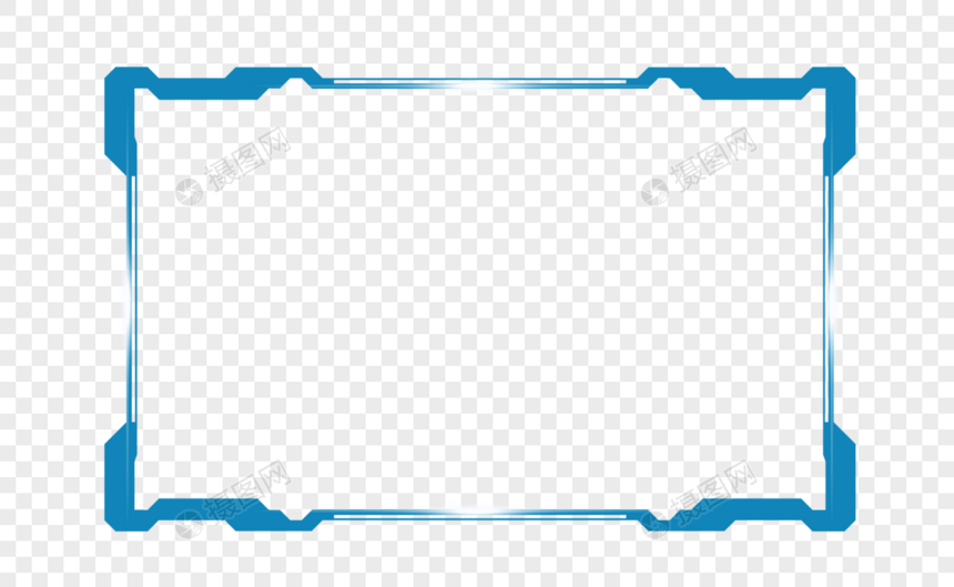 蓝色科技边框图片