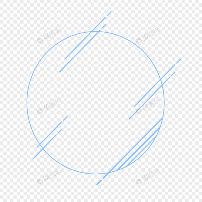 圆形几何边框图片
