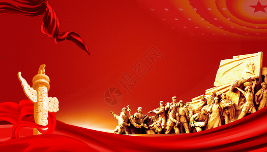 红色小果子建军节设计图片