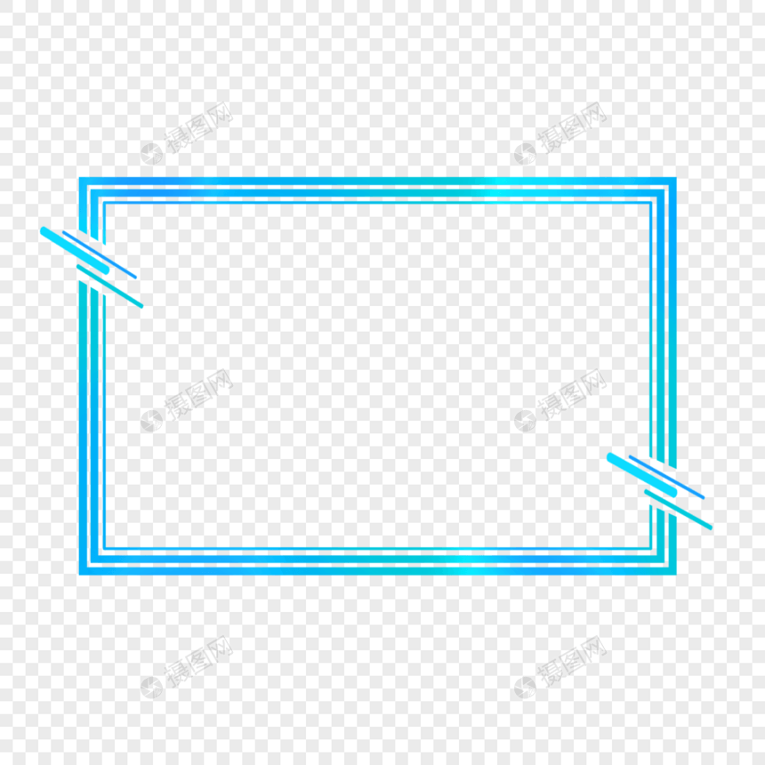 几何电商互联网边框标签框图片