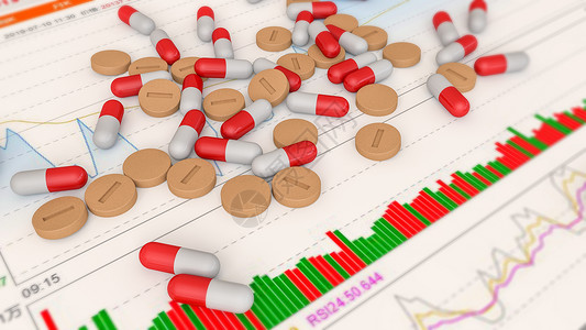 超写实医药板块金融写实场景设计图片