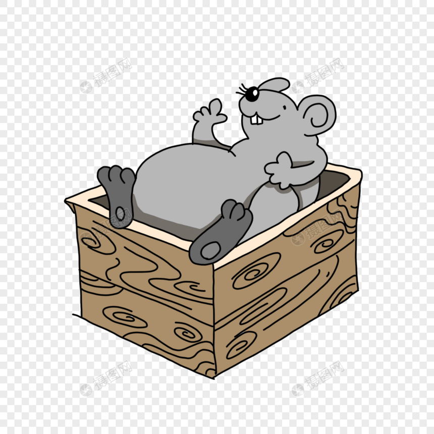 木箱里的老鼠图片