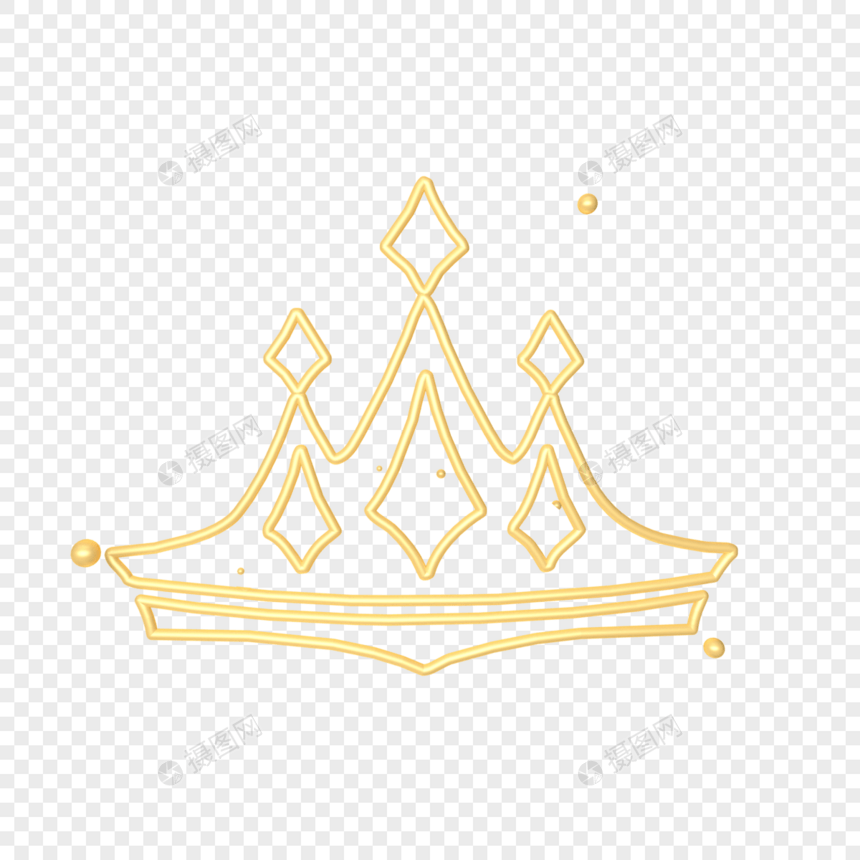 立体尖顶王冠插图图片