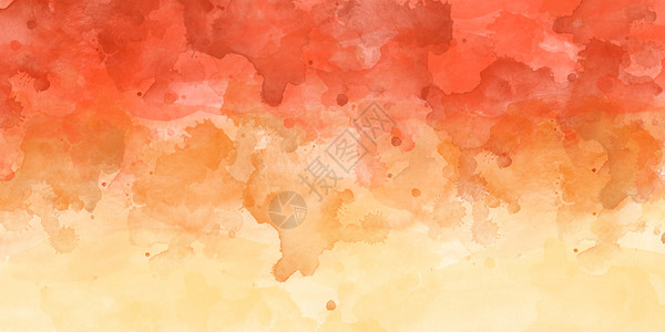 橙色水彩郁金香渐变水彩渐变背景设计图片