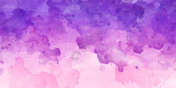 紫色泼墨图原创水彩渐变背景设计图片
