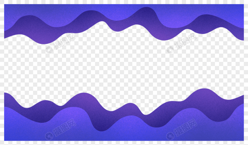 波浪剪纸底纹素材图片