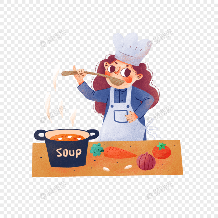 试汤的女厨子图片