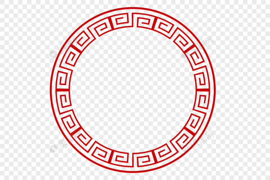 中国风圆形徽章边框图片