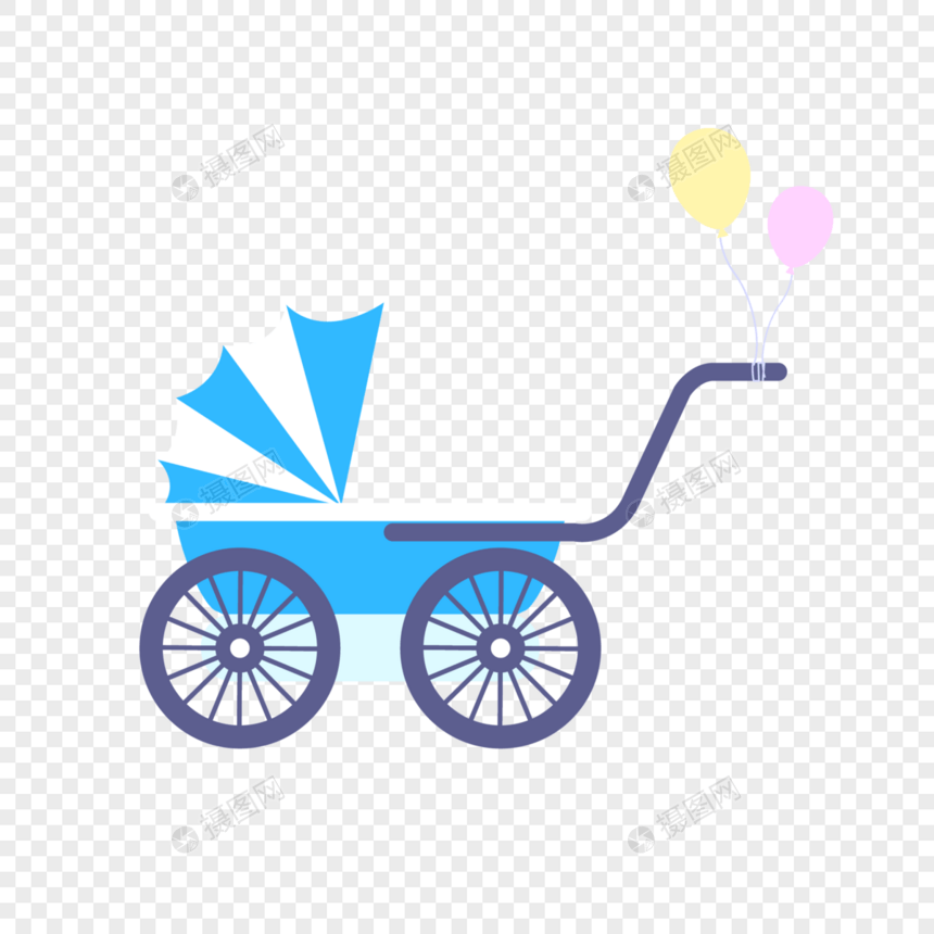 气球婴儿车图片