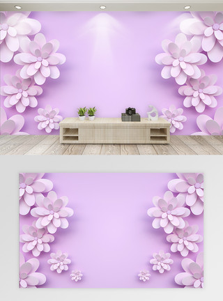 立体花朵背景墙立体浮雕背景墙模板