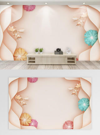 立体花朵背景墙立体花语浮雕背景墙模板