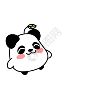 熊猫和粽子画爱心gif高清图片