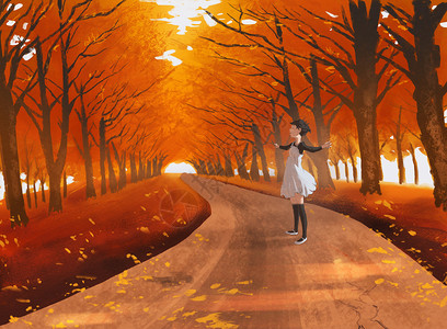 秋季枫叶林图片