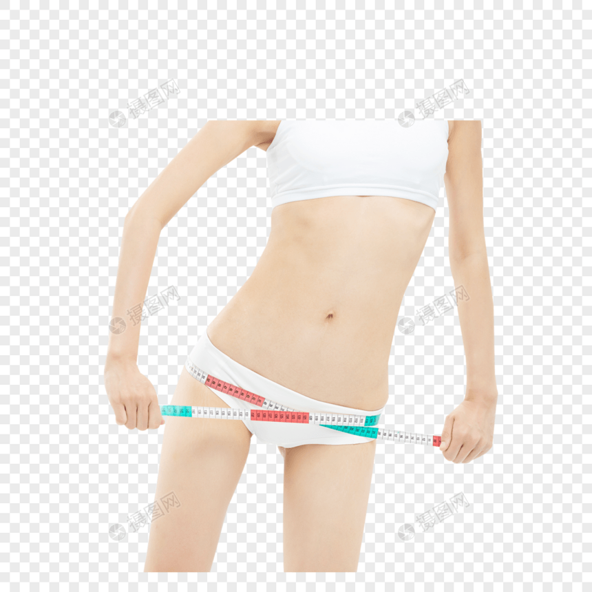 美女测量腰围图片