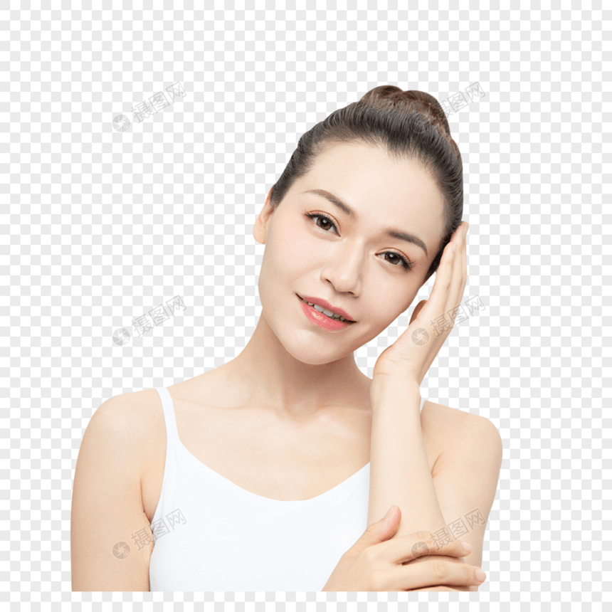 女性脸部动作特写图片