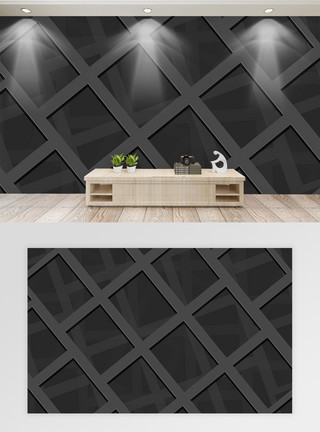 木板设计素材几何线条背景墙模板