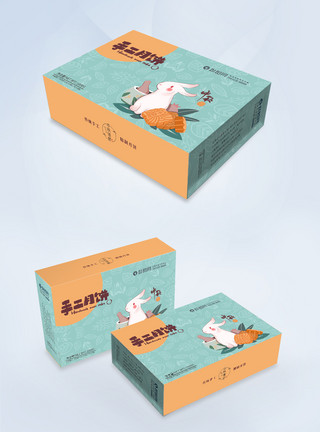 中式月饼礼盒中秋月饼包装盒设计模板