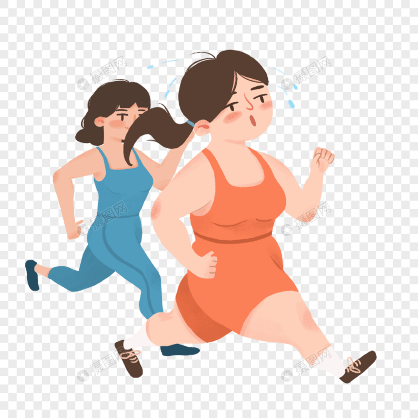 跑步健身的女孩图片