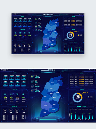 供应链数据UI设计web端大屏数据可视化网页模板