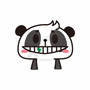 熊猫假笑表情包gif图片