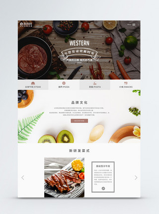 饮食饮品西餐牛排加盟web官网首页模板