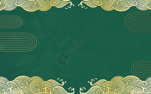 绿色背景名片绿色复古中国风背景设计图片