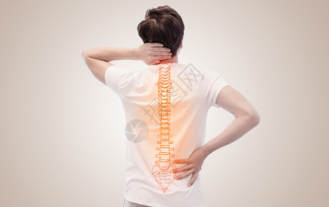 肩颈僵硬疾病骨骼疼痛设计图片