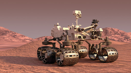 戈壁荒漠火星探测器设计图片