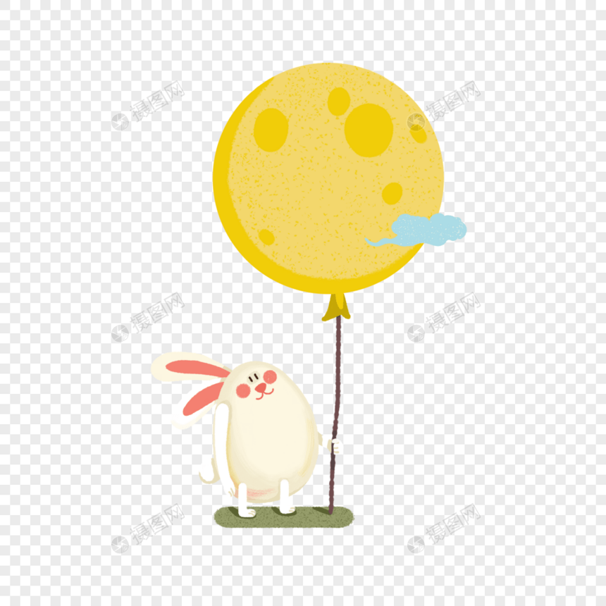 中秋节兔子气球图片