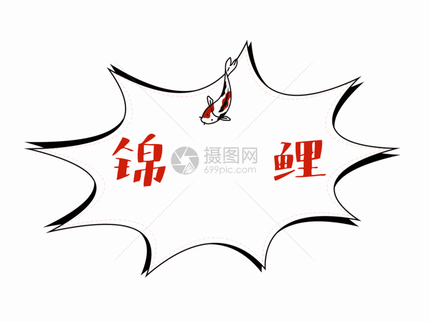 锦鲤网络流行语文字GIF图片