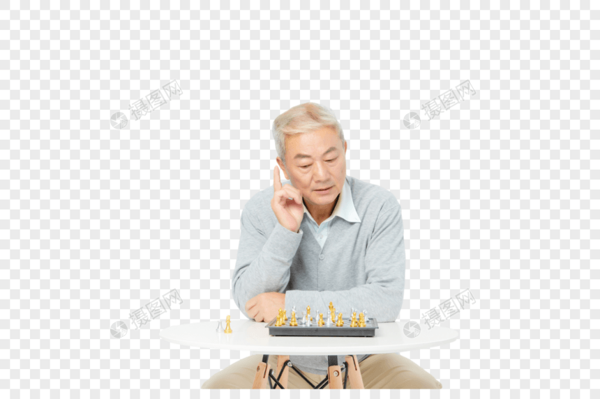 老年人下棋图片