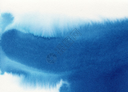 动物水彩水墨蓝色背景设计图片