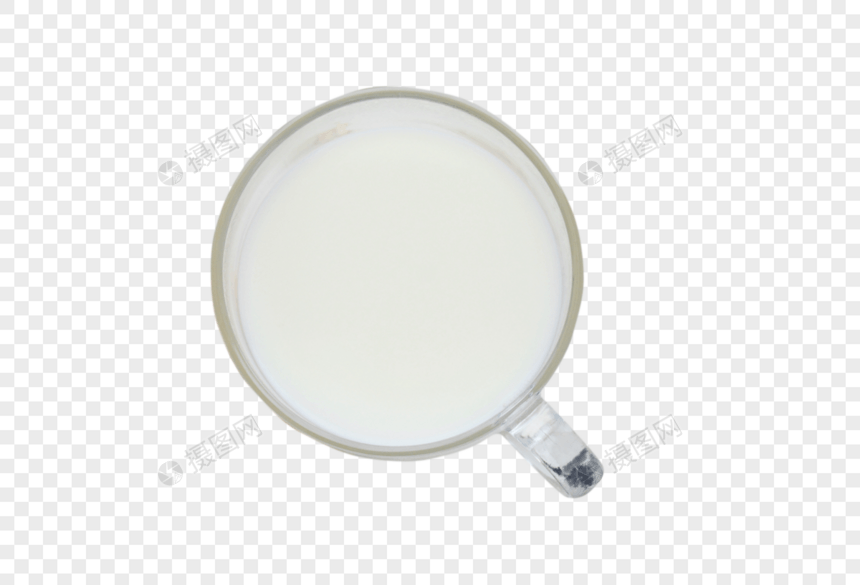 一杯牛奶俯视图图片