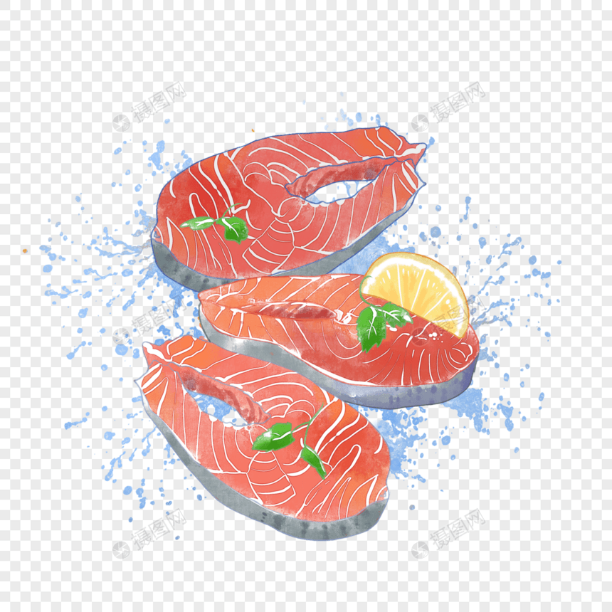 新鲜三文鱼肉图片