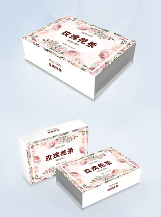 包装玫瑰玫瑰花茶包装设计模板