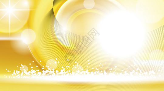 黄色闪耀光圈黄色光晕背景设计图片