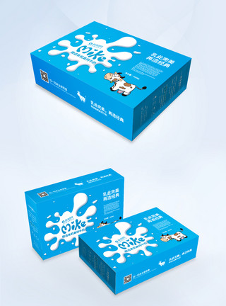 酸奶溶豆纯牛奶包装设计模板