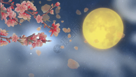 圆月中秋节背景GIF图片