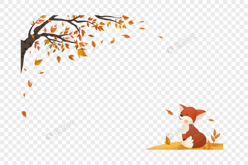 秋天落叶边框图片