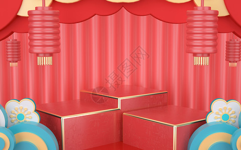 中秋礼盒包装盒中秋节促销展示背景设计图片