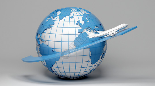 飞机环球环游地球设计图片