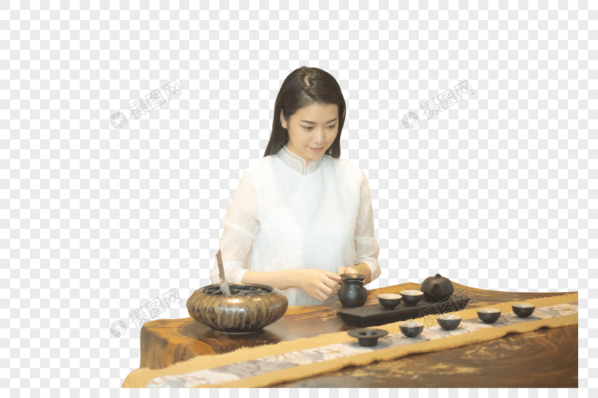 茶艺美女形象图片