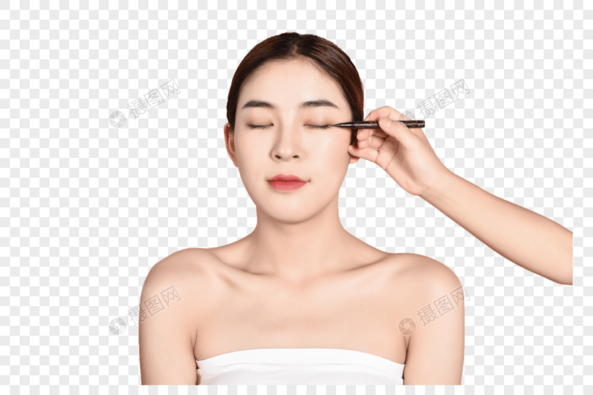 女性眼线化妆图片