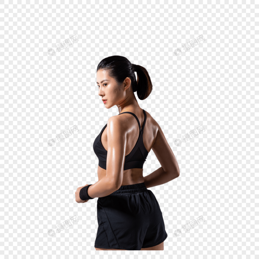 运动女性肌肉展示图片