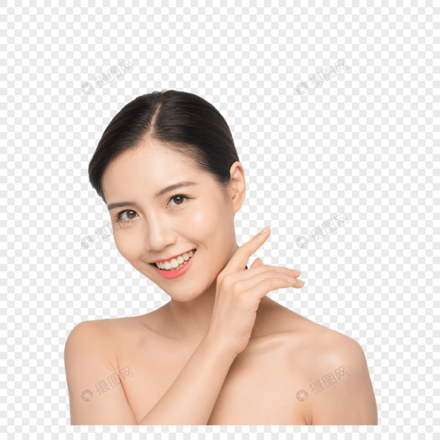 女性护肤美容下巴展示图片