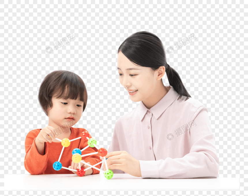 儿童幼教玩积木图片