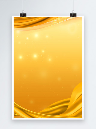 黄金貔貅金色绸缎背景模板